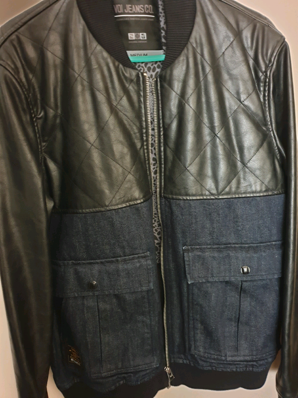 Voi Jeans Leather and Denim jacket Men 